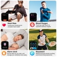 thumbnail image 6 of INOCTI 1.85''HD Men Womens Smart watch,with Bluetooth Answer/Make Calls/120+Sports Modes/10 Days Standby, IP68 Waterproof Fitness Tracker Fits for Android Iphone Devices, perfect gift（Black）, 6 of 7