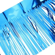 UPOUART Party Banner Fringe Curtain Blue PET Photo Prop 1Set