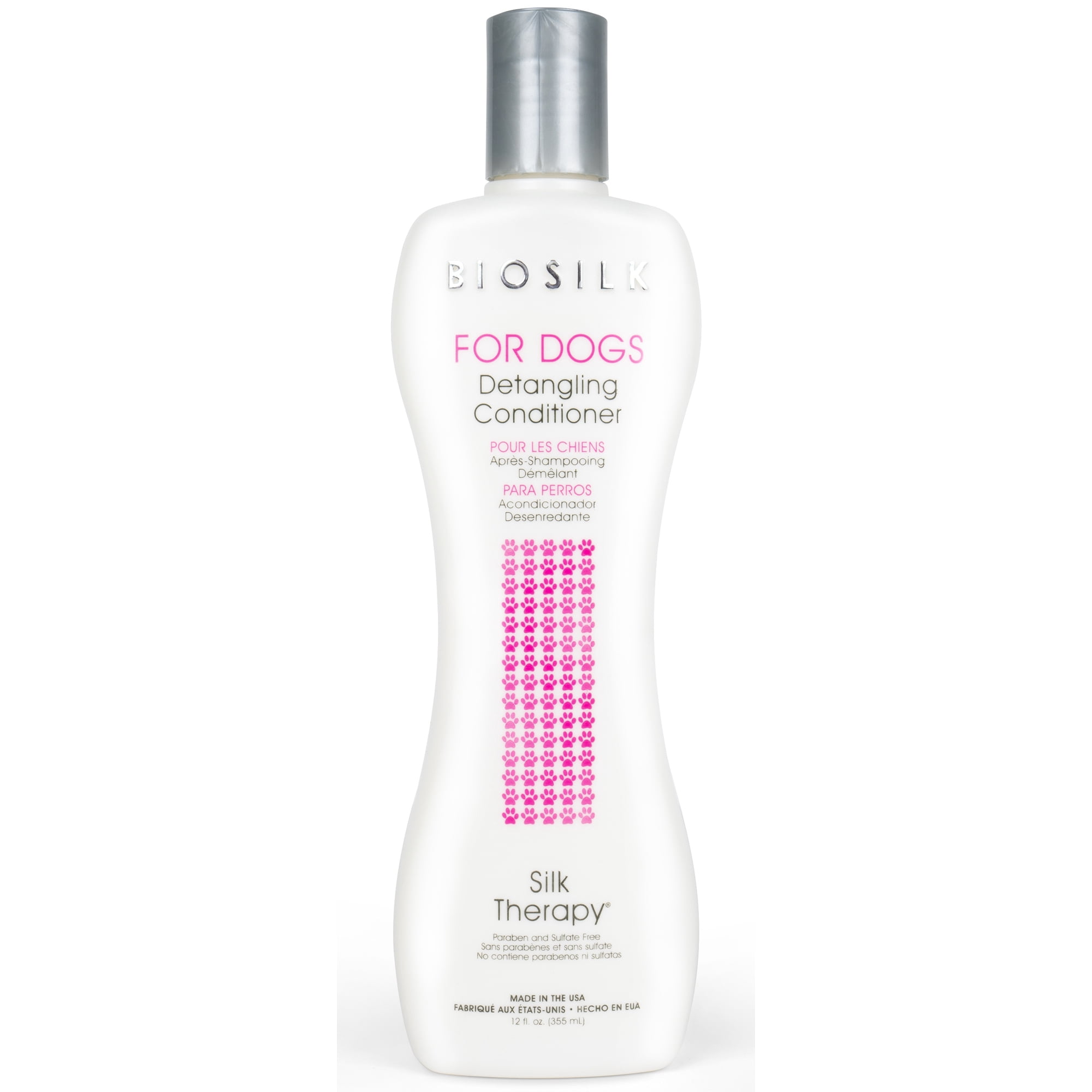 BioSilk Silk Therapy Detangling Conditioner for Dogs Sulfate and Paraben Free 12 fl oz