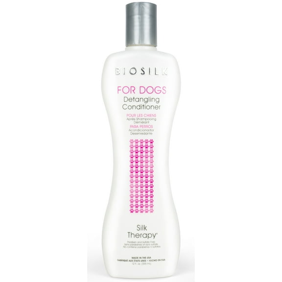 BioSilk Silk Therapy Detangling Conditioner for Dogs Sulfate and Paraben Free 12 fl oz