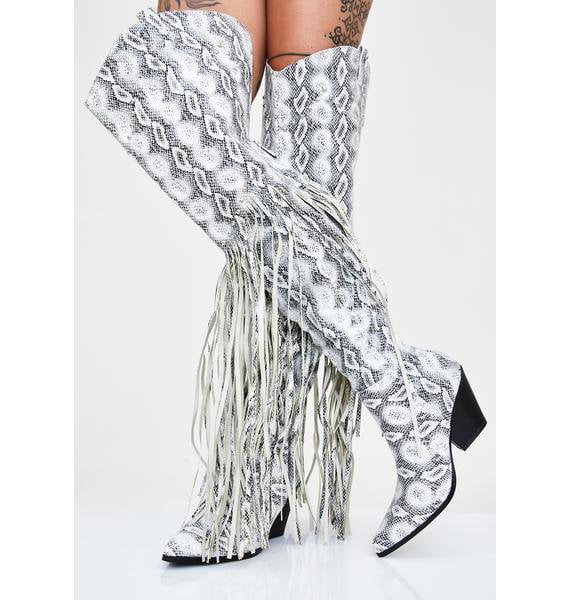 money thigh high boots