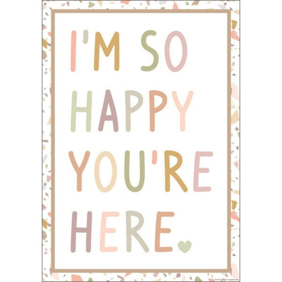 Iâ€™m So Happy Youâ€™re Here Positive Poster [TCR7879]