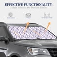 thumbnail image 4 of Xecao Lavender Flowers for Foldable Car Sun Shades (2-Pack) offer sun protection with an easy-fold design for convenient windshield shading., 4 of 7