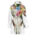thumbnail image 2 of Boho Floral Deer Skull Women Bathrobe One Size Univeral Fits, Skull Lover Gifts Fashion Lightweight Plush Fleece Long Robe For Women, 2 of 3