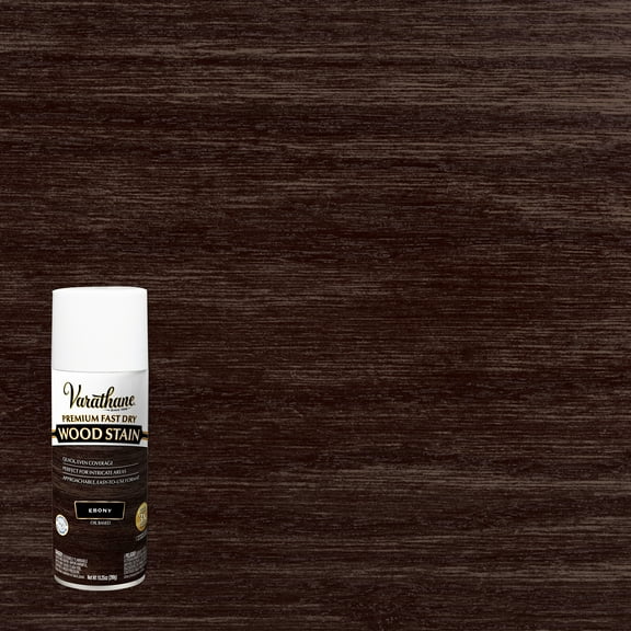 Ebony, Varathane Premium Fast Dry Interior Wood Stain Spray-385552, 10.25 0z Aerosol