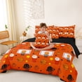 thumbnail image 3 of Castle Fairy Sport Basketball Full Size Bedding Sets 7 Pieces, Stars Print Full Size Bed in a Bag, Black Orange White,Black Reversible, 3 of 7