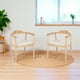 thumbnail image 4 of Ilios Innova | Conjunto de 2 Sillas Nórdico de Comedor con Reposabrazos, Asiento Beige Acolchado PU y Estructura de Madera Natural, Diseño Moderno y Minimalista, 4 of 9