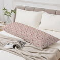 thumbnail image 6 of Pink Flowers Body Pillow Cover 20 x 60 Inch Decorative Pillow Cover Spring Botanical Vertical Stripes Beige Lumbar Pillowcase Seasonal Rectangle Cushion Case for Couch Sofa Bed Living Room, 6 of 9