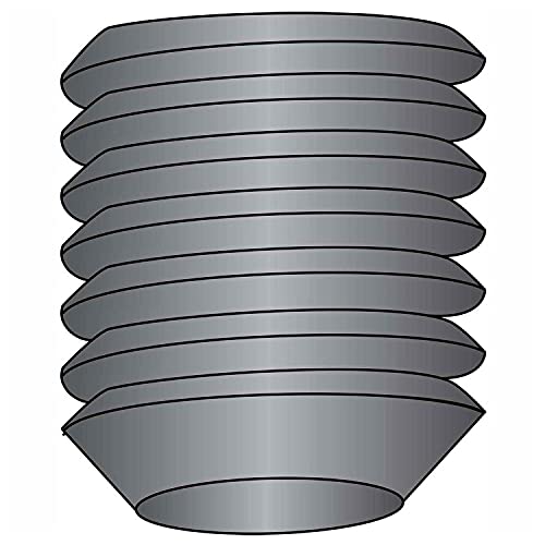 Socket Set Screw, 3/8-16 x 1/2", Cup Point, Steel, Blk Oxide, Coarse, 100 Pack