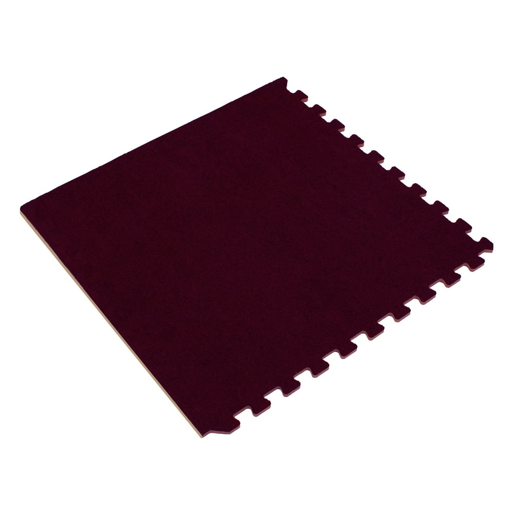We Sell Mats 3/8" Thick Interlocking Carpet Tiles, 16 Sq Ft (4 Tiles), Burgundy - Walmart.com ...