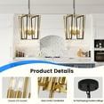 thumbnail image 4 of LovingAHome 4-Light Black Gold Farmhouse Ceiling Light Fixture for Dinning Room Kitchen Island, 4 of 6