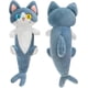thumbnail image 1 of Cute Shark Cat Plush Pillow Long Cartoon Kitten Stuffed Animal Toys Kawaii Body Sleep Plush Toys Kids Gifts 19.6 in., 1 of 4