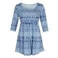 thumbnail image 2 of Vestido de Chica Hermosa Baoblaze Estampado Floral Manga Larga Cuello Redondo Talla S M L XL 2XL 3XL, 2 of 8