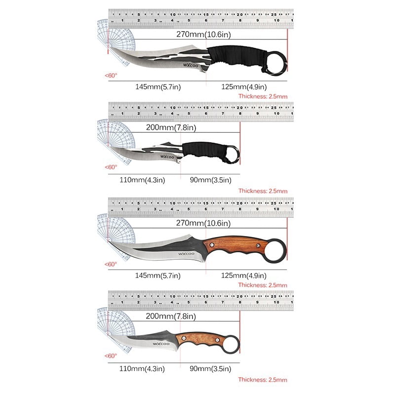 2SETS Kitchen Chef Knife Set with Stainless Steel Boning Knife Cover Professional Utility Knife Outdoor Camping Knife Hand Forged Fruit Knife Beef Slicing Fish Cutting Knife Kitchen Supplies