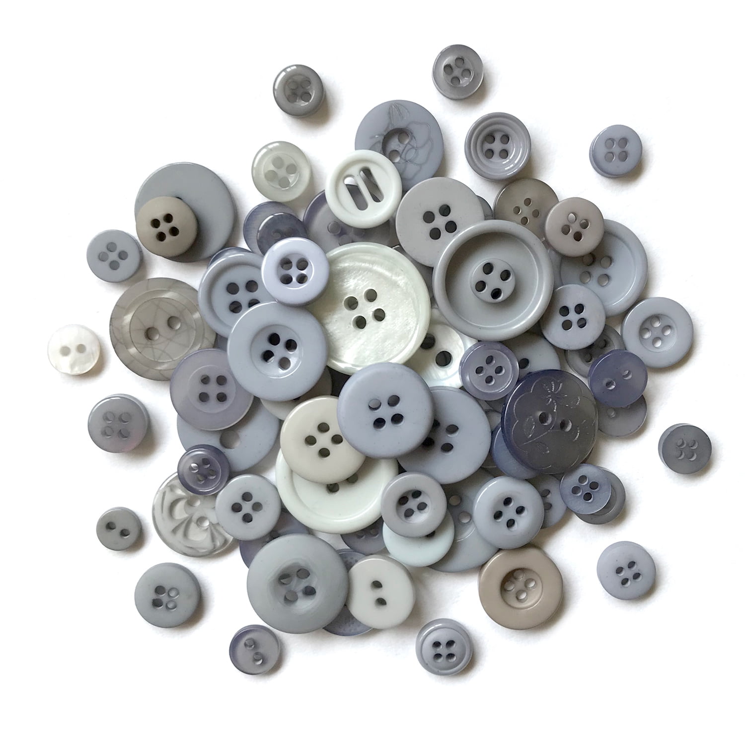 Buttons Galore 700+ Neutral Color Craft & Sewing Buttons in Mason Jar