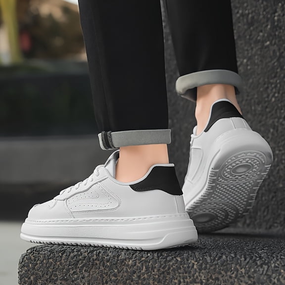 New British Fashion Men's Platform Sneakers Casual Shoes