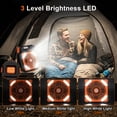 thumbnail image 4 of Ninonly Solar Powered Camping Fan, 12000mAh Portable Tent Fan with LED Light, 4 Speeds & 3 Timers, Usb Rechargeable Fan,Orange, 4 of 8