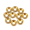 thumbnail image 2 of 10 Uds M4 junta de arandelas de cabeza avellanada anodizada aleación de aluminio dorado, 2 of 9