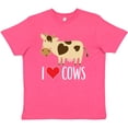 thumbnail image 3 of Inktastic I Love Cows Dairy Farmer Youth T-Shirt, 3 of 5