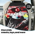 thumbnail image 5 of Fuzoiu Fierce Red Viper Graphic Art Print 2 Pack Kick Mat Back Seat Protector With 3 Storage Pockets, Universal Car Seat Back Organizer For Kids Pets, Waterproof Backseat Protector For Most Car, 5 of 8