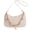 White, variant on BadPiggies Women's Straw Shoulder Bag Cute Hobo Purses and Handbags Underarm Purse Clutch Totes with Shell Chain (Khaki)