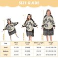 thumbnail image 4 of FORMRS Wearable Blanket Hoodie with Sleeves for Kids Cozy Flannel Sweatshirt, Beige Moon, 4 of 7