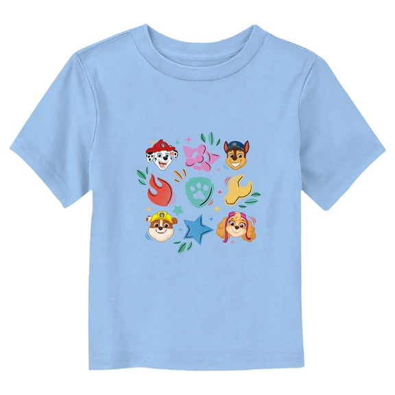 Toddler's PAW Patrol Team Icons Graphic Tee Light Blue 3T