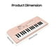 thumbnail image 2 of Piano de teclado electrónico Piano electrónico con mini teclado Teclado electrónico de 37 teclas Piano Piano para niños Rosa Irfora Piano de teclado electrónico, 2 of 7