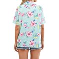 thumbnail image 6 of NFTOEIULA Women Hawaiian Floral Print Oversized Short Sleeve Shirt T-shirt, 6 of 8