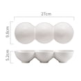 thumbnail image 2 of Round Bowl Ceramic Fruit Dish Salad Storage Container Mini Ceramic Cookware Food Supplement for Home Store (White), 2 of 8