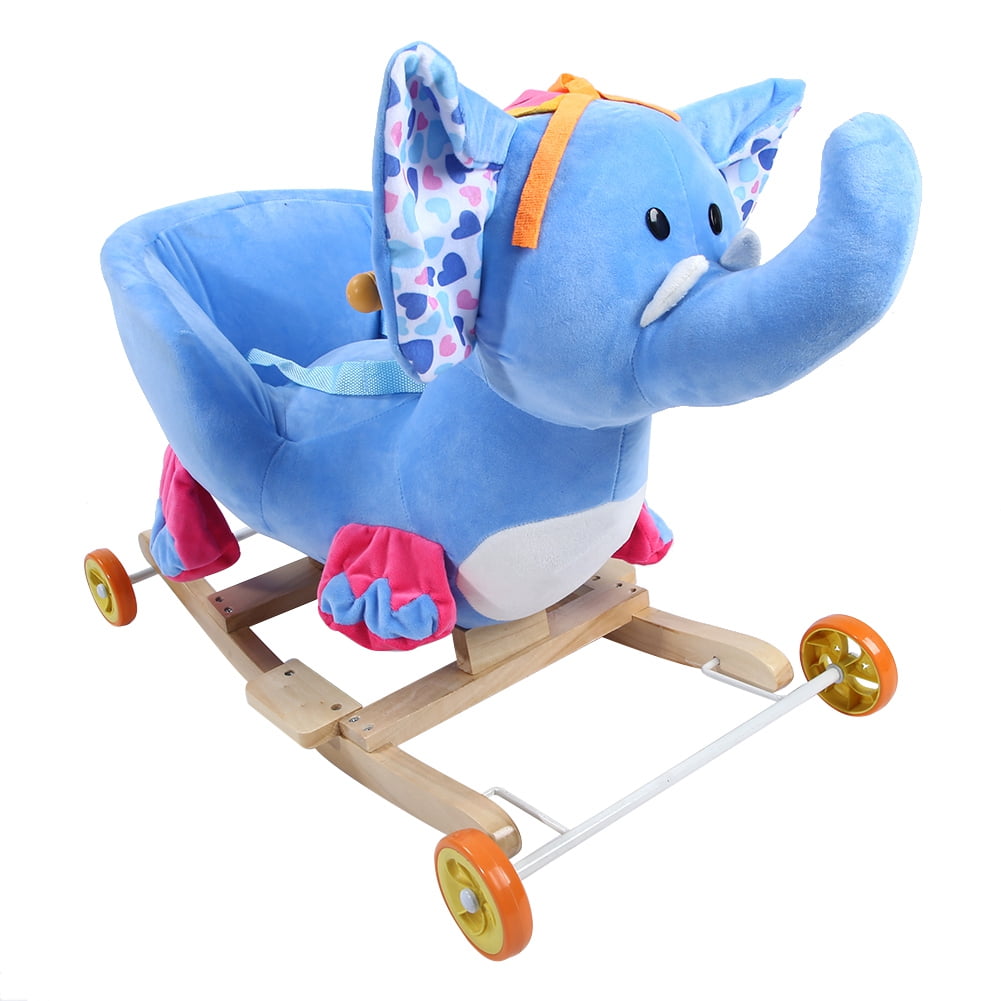 WALFRONT Baby Rocking Horse Music Animal Rocker Toys Sturdy for