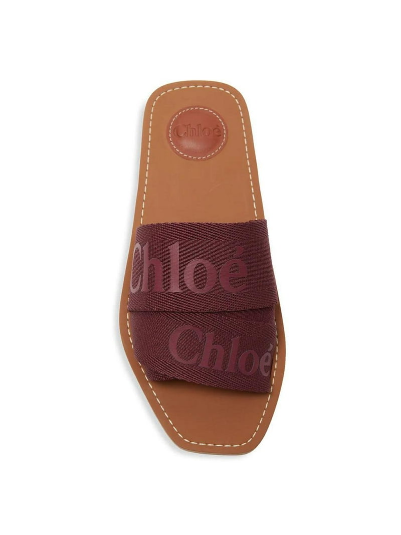 Ｋ　Chloé ブラウン　フラットシューズ 38 NWT Chloe 38/US 8 Women's Woody Whipstitch Trim Brown Leather