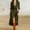 Army Green, variant on Women's Vintage Western Shirt Dress Plus Size Long Sleeve Flowy Cowgirl A-Line Midi Dresses with Belt, White