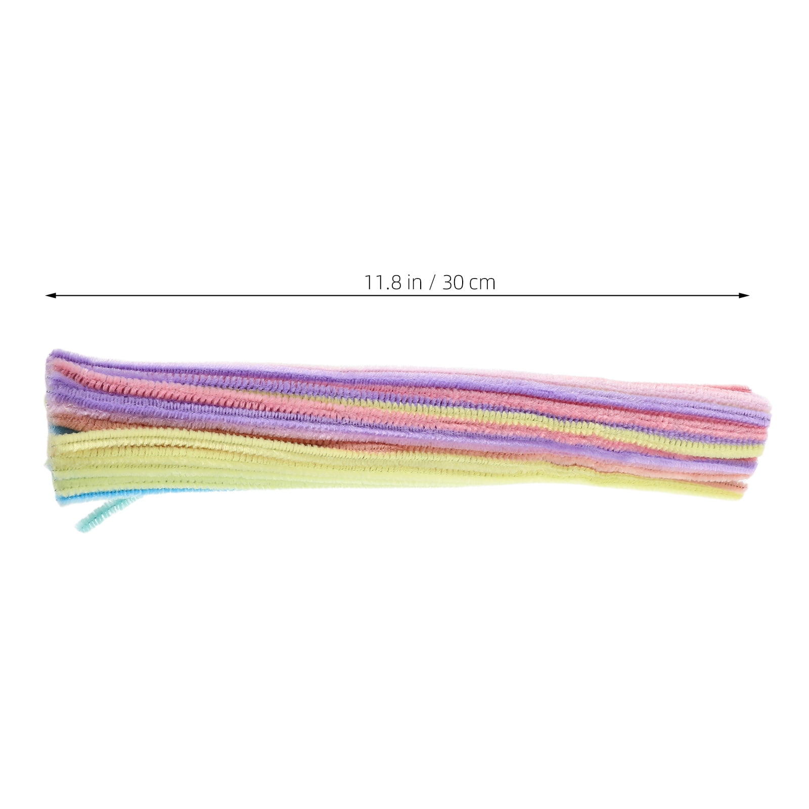 HEMOTON 300pcs Pastel Pipe Cleaners DIY Crafting Materials Macaron Color Pipe Cleaners for Handmade Accessories Art Projects Home Decorations