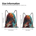 thumbnail image 4 of Drawstring Backpack, Halloween Rocking Pumpkin Light Waterproof Sports Gym Bag Draw String Back Bag for Men Women, Sackpack Cinch Workout Bag for Sports, Travel, Swimming, Beach, 4 of 8