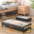 thumbnail image 2 of Contenedores de almacenamiento para debajo de la cama con ruedas Eastherry Black, paquete de 2, 2 of 6