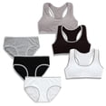 thumbnail image 2 of LYMAYTER Girls Soft Cotton Seamless Training Bra and Underwear Set Teen Girls Comfort Daily Wear, 2 of 8