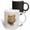 Multicolor, variant on 3drose, Watercolor Tiger Wildlife with Grey Background Portrait, 15oz Mug