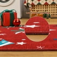 thumbnail image 6 of COZONY 6x9 Christmas Area Rug, Non-Slip Washable Low Pile Large Rug, Xmas Tree Pattern, Red, Holiday Decor for Living Room & Bedroom, 6 of 7