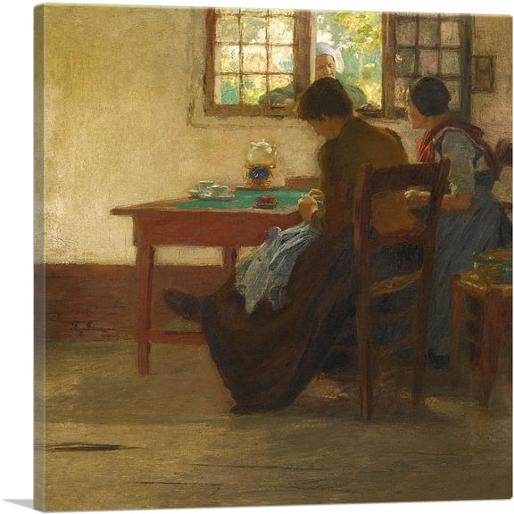 ARTCANVAS The Gossips Canvas Art Print by Edward Henry Potthast - Size: 26" x 26" (1.50" Deep)