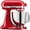 Cherry Tomato, variant on KitchenAid Artisan Series Tilt Head 5 qt Stand Mixer, Passion Red with Flat Beater, Dough Hook, Whip