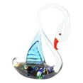 thumbnail image 2 of GlassOfVenice Murano Glass Striped Swan, 2 of 3