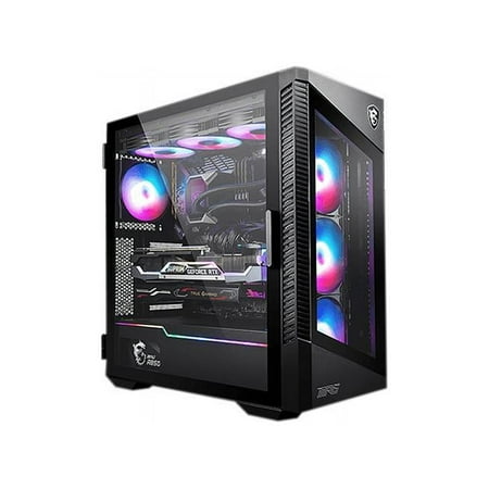 MSI MPG VELOX 100R Black SPCC Steel / Laminated Tempered Glass ATX Mid Tower Computer Case