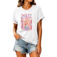 thumbnail image 3 of Women Dolly Country Music Legend Shirts Graphic T Shirts Vintage Crewneck Tee Short Sleeve Casual Loose Fit Retro Shirt Top, 3 of 5