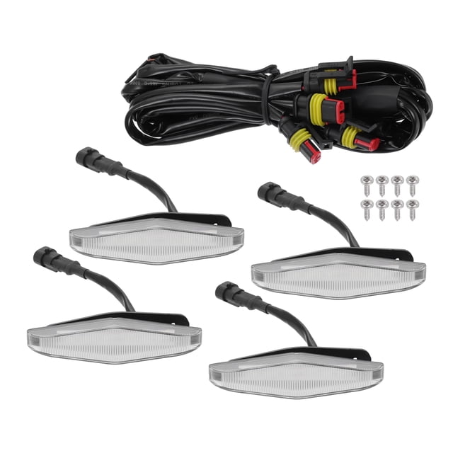 Unique Bargains 1 Set Grill LED Light Front Grille Lights Fit for Toyota 4Runner TRD Pro 2014-2023 White Light,Clear