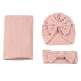 thumbnail image 1 of Conjunto de Manta Envolvente para bebé Recién Nacido Algodón de Poliéster 3 Piezas de Ropa de Pañales con Patrón de Trigo de Color Sólido Suave y Acogedor para Bebés ANGGREK  Otros, 1 of 8