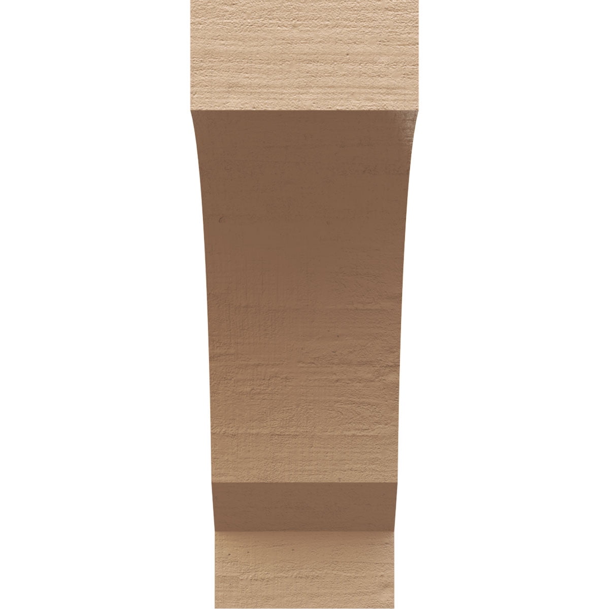 9"W x 18"D x 27"H Classic Moab Rough Cedar Woodgrain TimberThane Corbel, Primed Tan