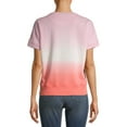 thumbnail image 3 of Time and Tru Women's Short Sleeve Tie Dye Sweatshirt, 3 of 6