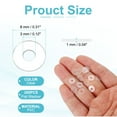 thumbnail image 2 of Uxcell Flat Washer, Plastic Washers Round Sealing Spacer Gasket 3mm ID x 8mm OD x 1mm Thickness, 2 of 7