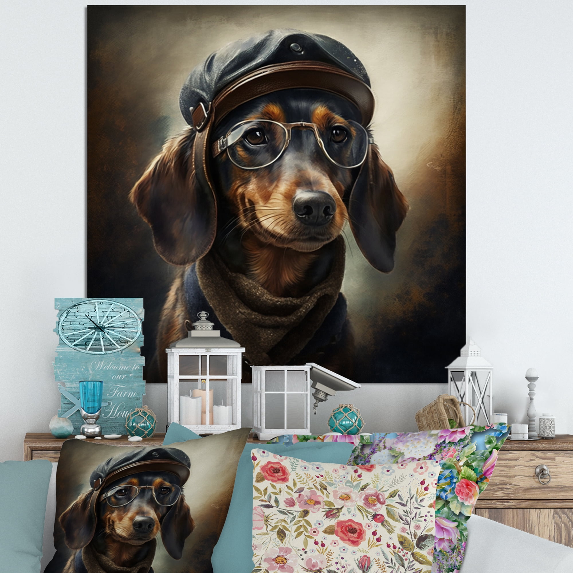 Designart Dog Portrait Canvas Wall Art